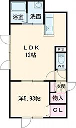 新築)11-23MS 1LDKの間取図画像