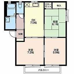ガーデンプレイスRINO3 3DKの間取図画像