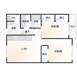 ハイツ小舞木 2LDKの間取図画像