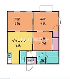 エルディム原 3DKの間取図画像