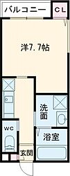 イリスコート忍ヶ丘II 1Kの間取図画像