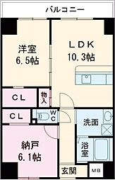 堺市北区新金岡町1丁マンション 2SLDKの間取図画像