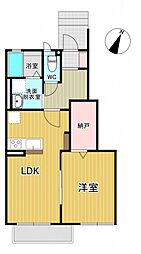 オレンジキューブ1 1LDKの間取図画像