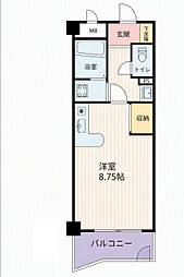 セレーノ稲野 ワンルームの間取図画像