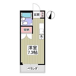 ヒルズ狭山 ワンルームの間取図画像