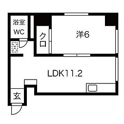 ヴィラフォレスタ 1LDKの間取図画像