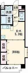 センチュリー神水 1DKの間取図画像