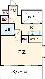 三港ロイヤル ワンルームの間取図画像