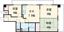 ベイヒルズ明石 3DKの間取図画像