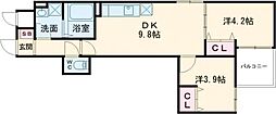 D porta garbo(ディーポルタガルボ 2LDKの間取図画像