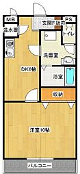 グリーンヒル7 1DKの間取図画像