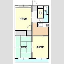 新助マンション 3DKの間取図画像