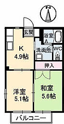 エーデルI 2Kの間取図画像