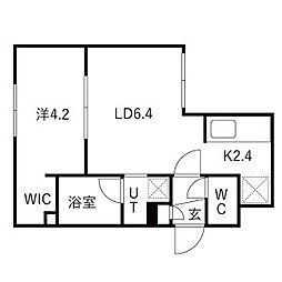 Activat元町(アクティベイト) 仮) 北25条東16丁目MS 1LDKの間取図画像