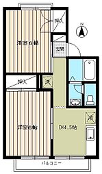 セジュール・山口 2Kの間取図画像