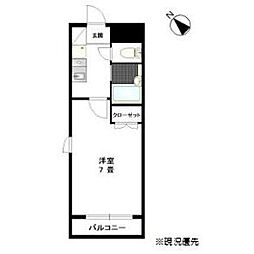 ロッキー杁ヶ池A 1Kの間取図画像