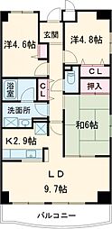 グランドソーワ今福鶴見 3LDKの間取図画像