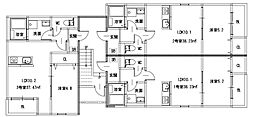 カトレア長尾2 1LDKの間取図画像