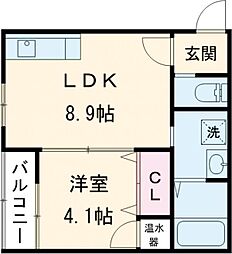パークヒルズ上穂積 1LDKの間取図画像