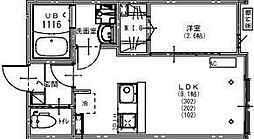 KEIAI RESIDENCE 新所沢 1LDKの間取図画像