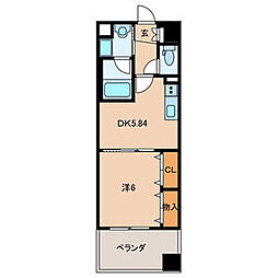 フォレストビュー 1DKの間取図画像