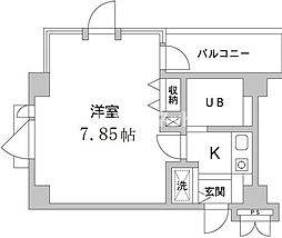 コパーズ・アプト鶴ヶ峰 1Kの間取図画像