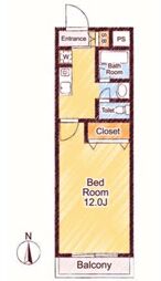 セゾン大分駅前 1Kの間取図画像