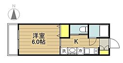 ランドガーデン 1Kの間取図画像