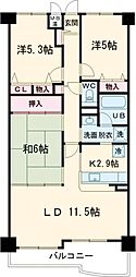 エクセランス大久保2番館 3LDKの間取図画像