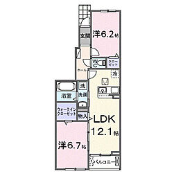 ラフェーラ50 2LDKの間取図画像