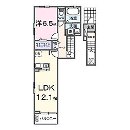 ラフェーラ50 1LDKの間取図画像
