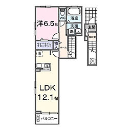 エアリーII 1LDKの間取図画像
