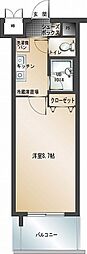 エンクレスト博多駅南 1Kの間取図画像
