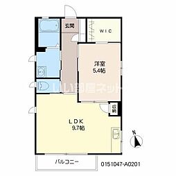 セフィラ万田2 1LDKの間取図画像