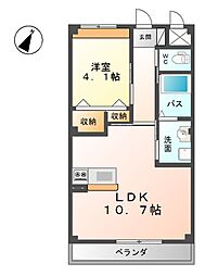 シャトー・デュ・カルム 1LDKの間取図画像