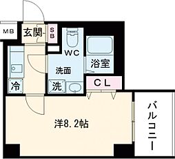 CREVISTA戸田 1Kの間取図画像