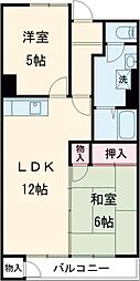 ダイユーマンション 2LDKの間取図画像