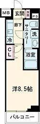CREVISTA戸田 1Kの間取図画像