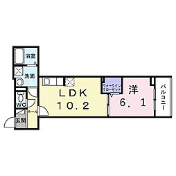 エイレーネ 1LDKの間取図画像