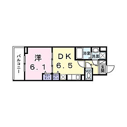 エイレーネ 1DKの間取図画像