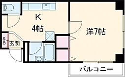 アペックスビル 1Kの間取図画像