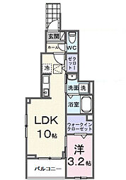 Arcadia 智 1LDKの間取図画像