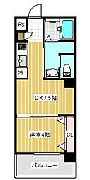 POTHOS呉三条 1DKの間取図画像