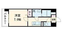 S-RESIDENCE熊本駅前 ワンルームの間取図画像