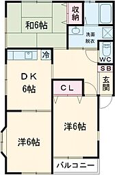 エトワール5 3DKの間取図画像