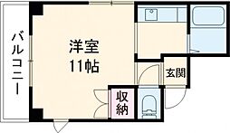 コーポベターディズ ワンルームの間取図画像