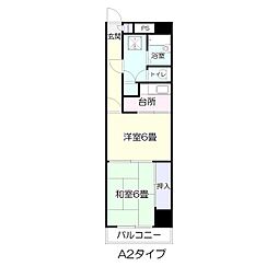 グランドール大和町 2Kの間取図画像