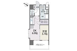 カーサエンペサール 1LDKの間取図画像