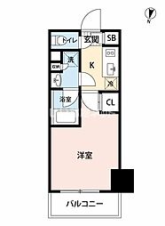 GRAND横濱山下町 1Kの間取図画像