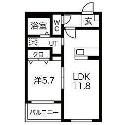 グランシャリオ 1LDKの間取図画像